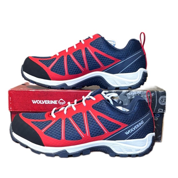 Wolverine Other - Wolverine Red and Blue Men's Safety Sneakers